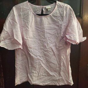 a new day Pink Cropped Blouse